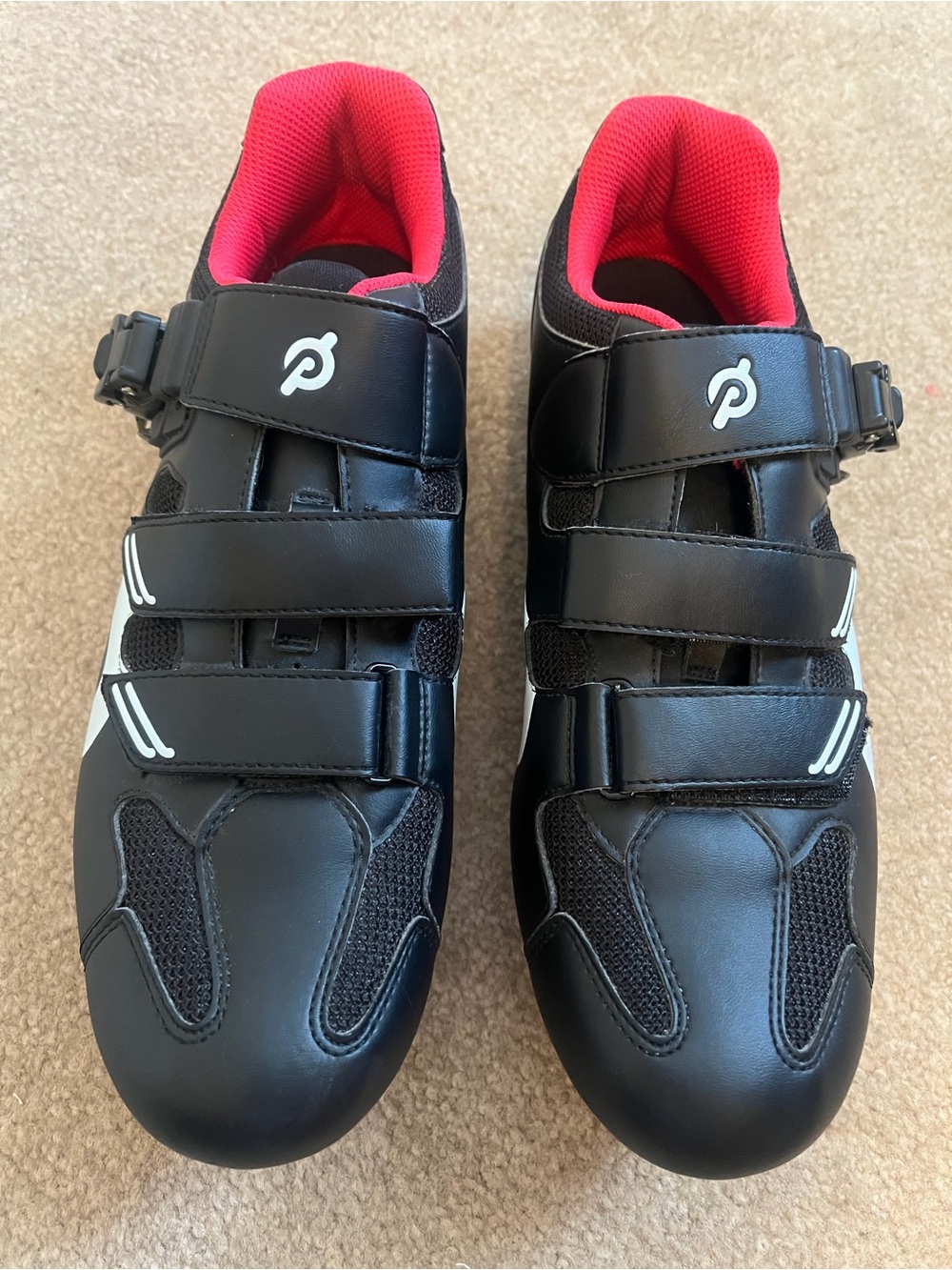 Peloton Cycling Shoes EU 46 US Men’s 12 Black Red Delta Cleats Spin Bike